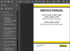 NEW HOLLAND C227 COMPACT TRACK LOADER MANUAL SERVICE REPAIR SHOP ENGINE PDF USB