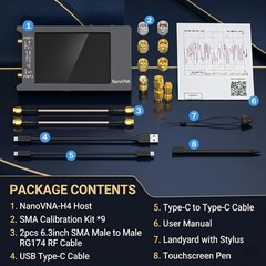 NanoVNA-H4 Vector Network Analyzer with 9 SMA Calibration, Lastest V4.3/V4.2 …