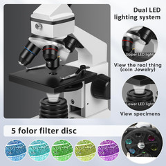 Microscope for 5.9 inches (L) x 3.94 (W) x 10.7 (H), White