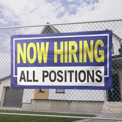 Now Hiring All Positions 13 oz Heavy Duty Vinyl Banner Jobs Available Sign