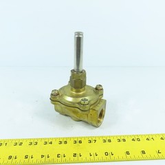 Asco 8210 Solenoid Valve Brass Body (Model Unknown) 1″ NPT 5/8″ Rod
