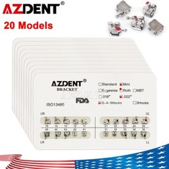 10X AZDENT Dental Orthodontic Brackets Braces Mini /Standard Roth /MBT.022 /018