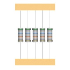 ALLECIN 25 Values 2W Carbon Film Resistor Kit from 1 Ohm to 1M Ohm 2 Watt 5% …