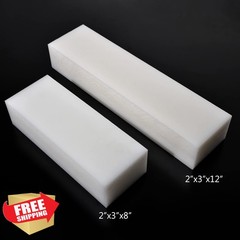 GYOFFULL HDPE Block 3/4″x4.5″x3″ 4pcs White Plastic Sheet