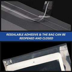 WEPOLY – 12″ x 18″ (100 Count) Self Seal Resealable Adhesive, Transparent