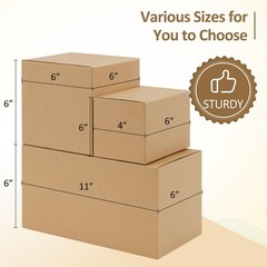 Eupako 6x6x6 Inches (30 Pack), Brown