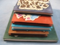 5 Handmade Natural Paper Blank Book-Journal-Diary-Notepad-Dream Book-Memo NOS