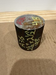 Single Piece A36 Hot Roll Steel Round Bar Stock 2 1/2” x OD x ~2 1/2”