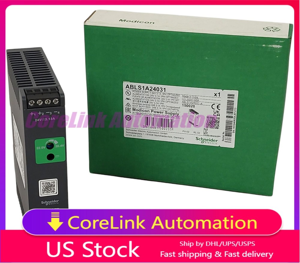 Schneider ABLS1A24031 Regulated Power Supply 100-240V AC, 24V 3.1 A Single Phase