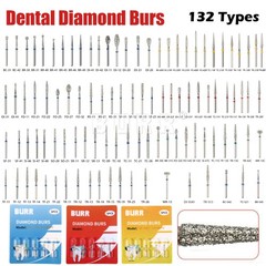 50pcs Fresas diamante Dental para agarre fricción pieza mano alta FG1.6mm 10 box