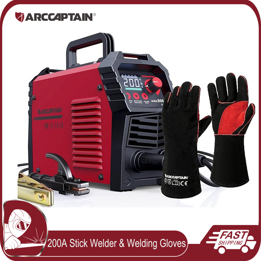 Stick Welder 200Amp ARC/MMA/Lift TIG Welding Machine 110V/220V & Welding Gloves