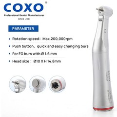 COXO Dental Optic Fiber 1:5 Contra Angle Handpiece CX235C7 Standard Head