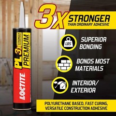 Interior & Exterior Construction Glue, 10 oz Cartridge