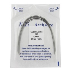 100pc Orthodontic Arch Wire Niti Stainless Steel Round Rectangular Ovoid Natural