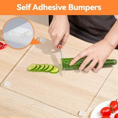 Rubber feet for Cutting Board, Board Feet Medium Square 18pcs, Clear