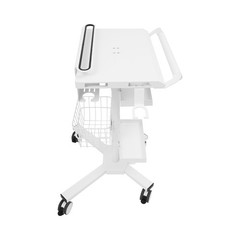 Medical Laptop Workstation Cart With Scanner Holder Storage For Hospital Clinic