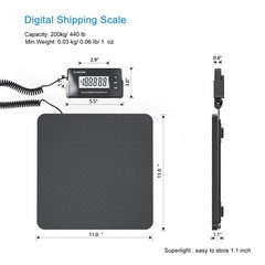 Accurate 440lbs Shipping Scale – Ultrathin Postal Scale for Packages & Luggage