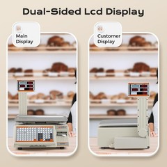 Label Printing Scale 66 Lbs Capacity Price Computing Pole Display
