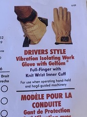 New DECADE Work Glove Left Hand XXL 49005WN Full Finger w/ Knit Wrist Inner Cuff
