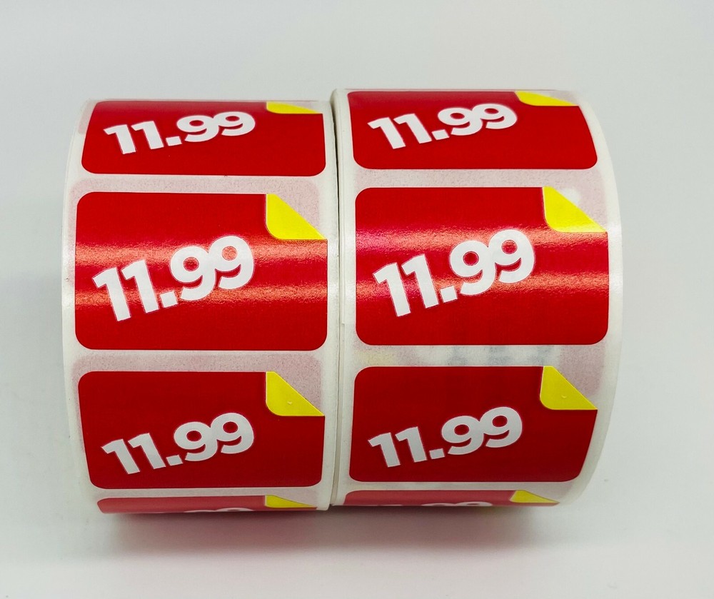 4 Rolls of 1000 1.5×1 $11.99 Product Price Point Red & Yellow Labels Stickers