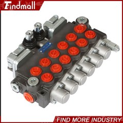 11 GPM Hydraulic Backhoe Directional Control Valve w/ 2 Joysticks,6 Spool