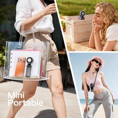 Portable Handheld Fan With Ice Cooling-5 Gear High Speed Turbo Personal Fan