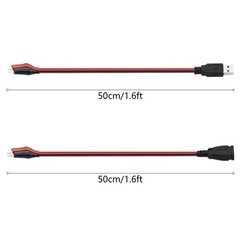 Alligator Clip To Usb Test Leads Usb Red Black Wire Maximum 5a Current 19.7in/50