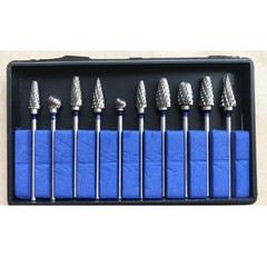 10 Pcs Dental Lab Polishing Bur Drills Tungsten Steel Carbide Burs Burrs 2.35MM