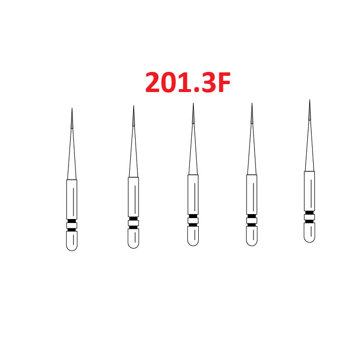 Premier Dental TWO STRIPER Diamond 201.3F Interproximal Trimmer Fine Burs 5/Pk