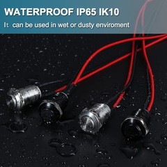 5 PCS 12mm Waterproof Momentary LATCH ON/OFF Stainless Steel Push Button Switch