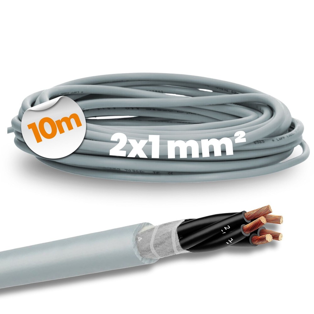 10 meter lap cable 0026130 Ölflex classic FD control cable 2×1 mm² PVC cable