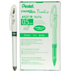 Pentel Energel Tradio 0.5MM Green Liquid Gel Pen 12pc Set