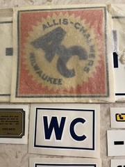 Decal Set Black Letters Fits Allis Chalmers WC Tractors 1930’s-40 Original Pkg