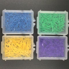 Dental Disposable Plastic Wedge With Holes Round Stern 4 Sizes Wave Poly-Wedge