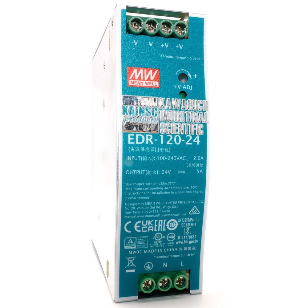 Mean Well EDR-120-24 AC/DC 24V 5A 120W Basic Industrial DIN Rail Power Supply Si
