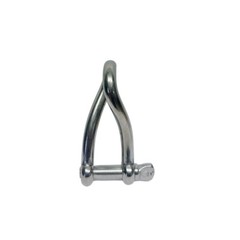 15/32″ Stainless Steel 316 Twisted Shackle Screw Pin,1500 Lb WLL Marine Grade