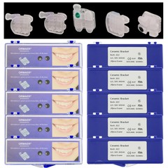 Ormaer 3M Dental Orthodontic Ceramic Brackets Roth MBT 022 Slot 3 4 5 Hooks Mesh