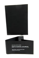 Sketch Write Sketchbook and Journal Leather Cover 4X6″ Graphic Image BLACK