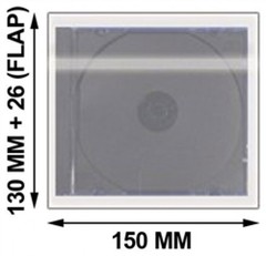 50 SLIM Clear CD Jewel Cases & 100 OPP Plastic Wrap Bag