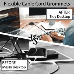 1 Inch（25mm Desk Grommet 13 Pieces Wire Grommet Desk Hole Cover for Cables wi