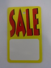 500 Red / Yellow / White SALE Unstrung Merchandise Sale Price Tags