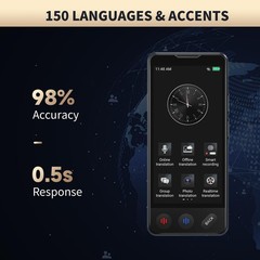 AI Language Translator Device, 2026 Upgraded VORMOR No WiFi Black