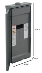 Square D Homeline Outdoor 200 Amp 8 Spaces 16 Circuits Main Breaker Panel Box