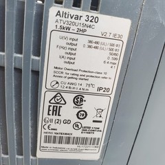 Schneider Electric Altivar 320 ATV320U15N4C 2 HP Variable Frequency Drive