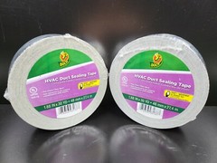 2 Duck HVAC Duct Sealing Tape 1.88 Inch x 30 Yard Rolls Set Silver Shurtape NEW