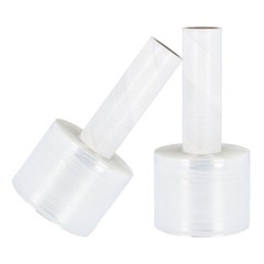 18 RLS 3″x1000′ 80 Ga Mini Extended Core Stretch Wrap Banding Cast Film Clear