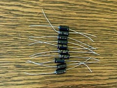Axial Electrolytic Capacitor, 25uF, 50V – Lot of 10
