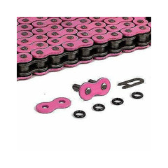 Jeremywell 4 Pieces 530 Motorcycle Chain O-Ring Connecting Link Pink Clip Type