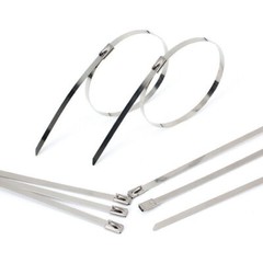 100 Pcs 150*4.6mm 304 Stainless Steel Metal Exhaust Wrap Locking Cable Zip Ties