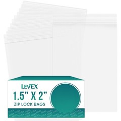 Strong 2 Mil Clear Reclosable Zip Plastic Lock Bags Poly Jewelry Zipper Baggies